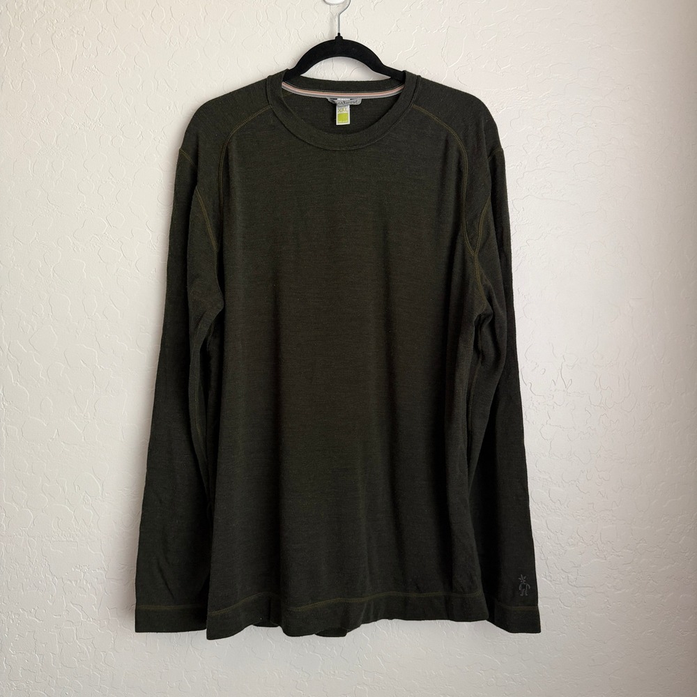 Smartwool Men's Merino Wool Crew Neck Long Sleeve Top Green XXL